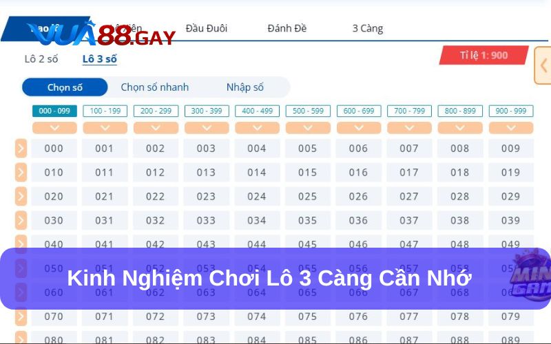 Kinh nghiệm chơi Lô 3 Càng Vua88 hiệu quả hơn